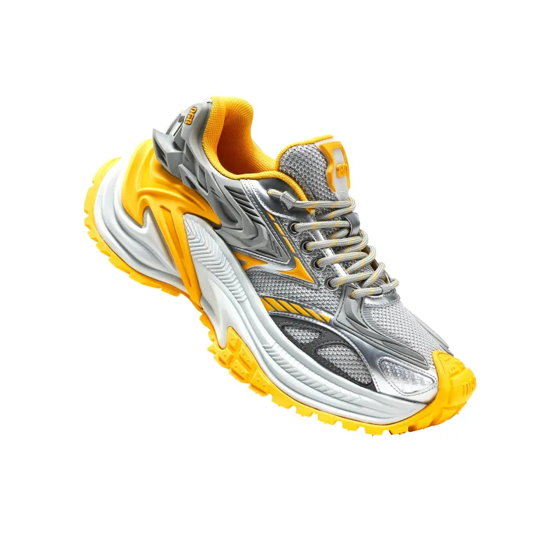 OGR Wear-Resistant Height Increasing Low-Top Running Shoes Unisex Meteorite Yellow 1807 Limited Edition-2