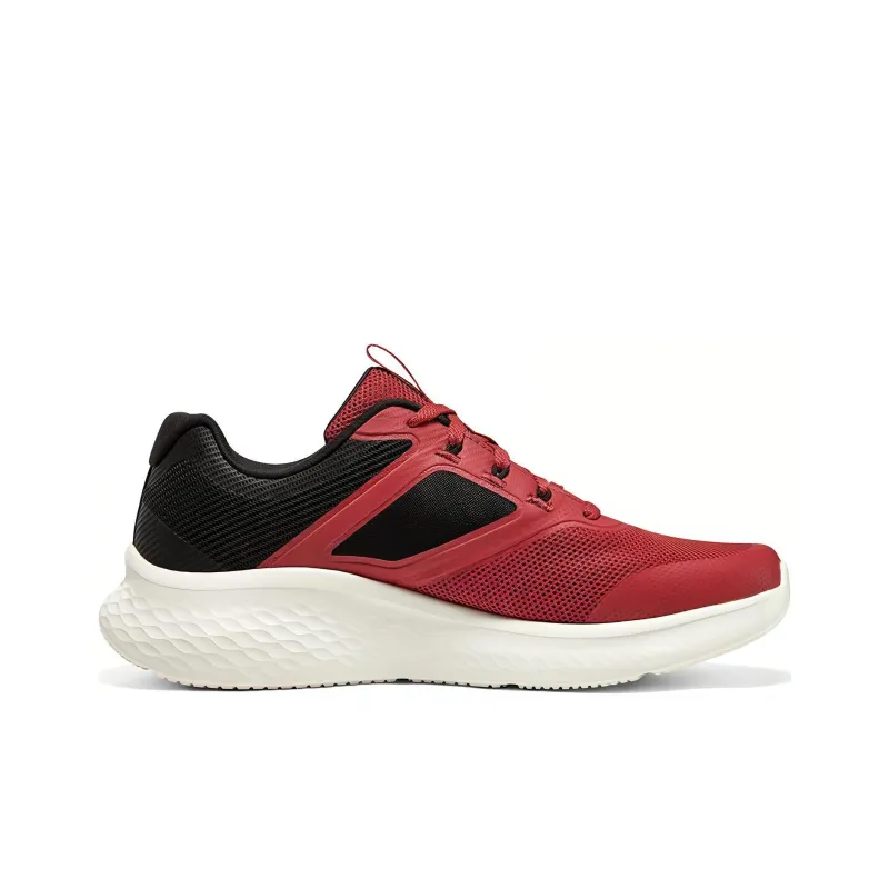 Skechers Skech Lite Pro Anti Slip Wear Resistant Low Top Running Shoes Men's Black Red-1
