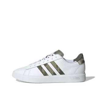 Adidas GRAND COURT 2.0 Slip Resistant Low Top Skateboard Shoes Men's White Green