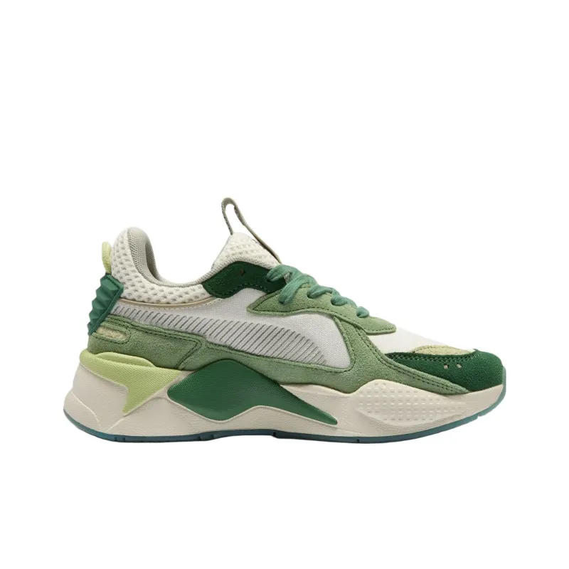 PUMA RS X Anti Slip Wear Resistant Low Top Casual Running Shoes Women's Green White-1
