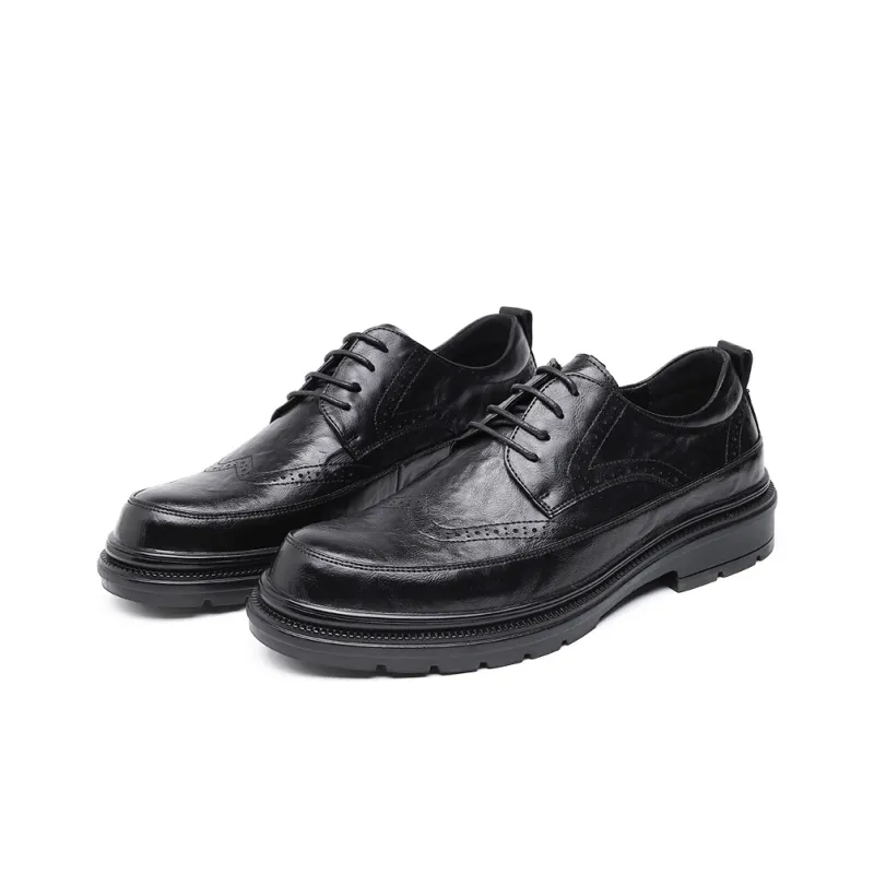 PTLS Dress Shoes Men Low Top Black-3
