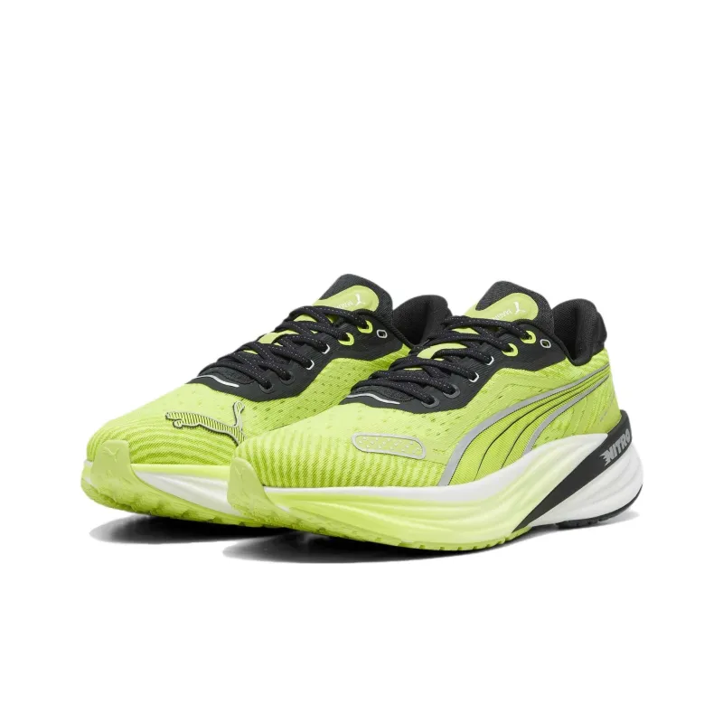 PUMA Magnify Nitro 2 Cushioning Wear Resistant Low Top Casual Running Shoes Men's Light Green-2