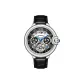 White Case Black Dial Leather Strap