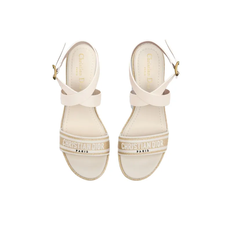 DIOR DIORIVIERA One Strap Sandals 7cm Women's White-3