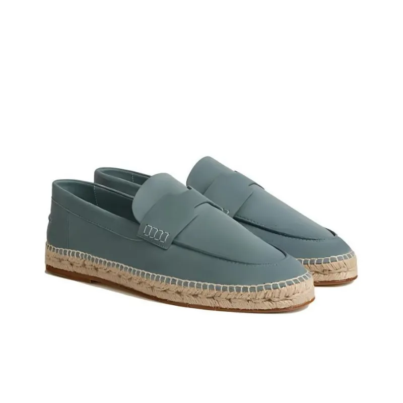 HERMES Trip Espadrilles Men's Green-1