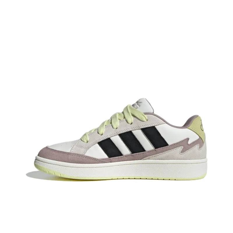 Adidas CARD Anti Slip Wear Resistant Low Top Skateboard Shoes Unisex White Black Purple-0