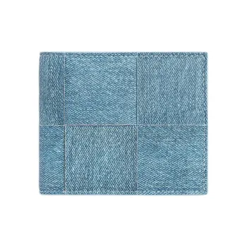 Bottega Veneta CASSETTE Sheepskin Wallet Women's Mixed Blue & Ice Blue