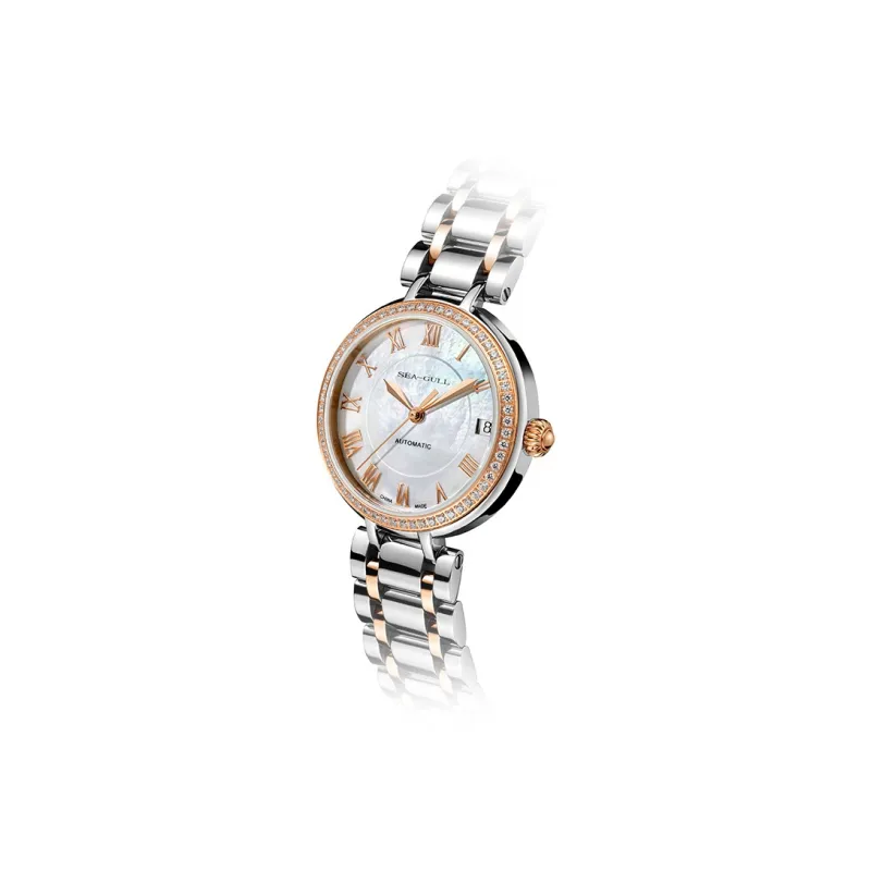 Sea Gull MASTER Automatic Mechanical Movement Steel Strap Watch Women's Watch Mother of Pearl Color Watch Dial-2