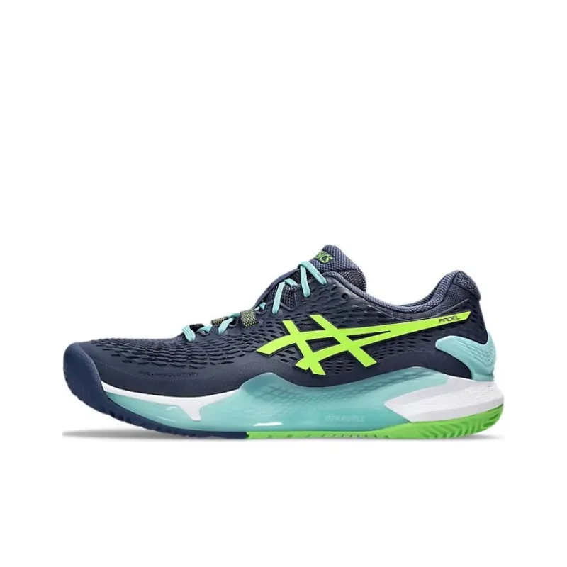 Asics Gel Resolution 9 Padel Thunder Blue Electric Lime-0