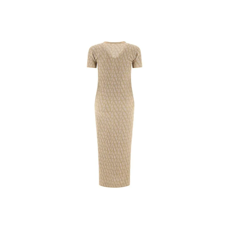 Valentino Toile Iconographe Jacquard Short Sleeved Dress-1