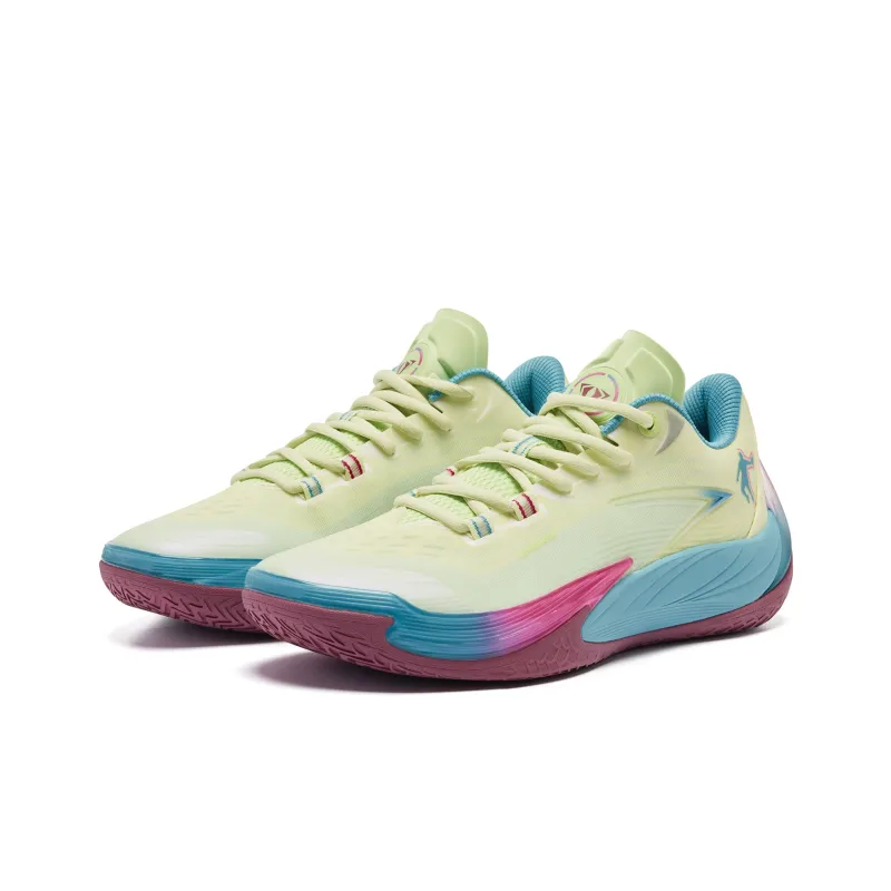 QIAODAN Poisonous Fangs 3.0 Basketball Shoes Men Low Top Spirulina Island Blue-1