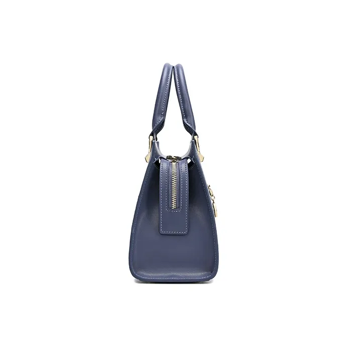 Ancient Yi Xi Cow Leather Cheongsam One Shoulder Handbag Women's Dark Blue-2