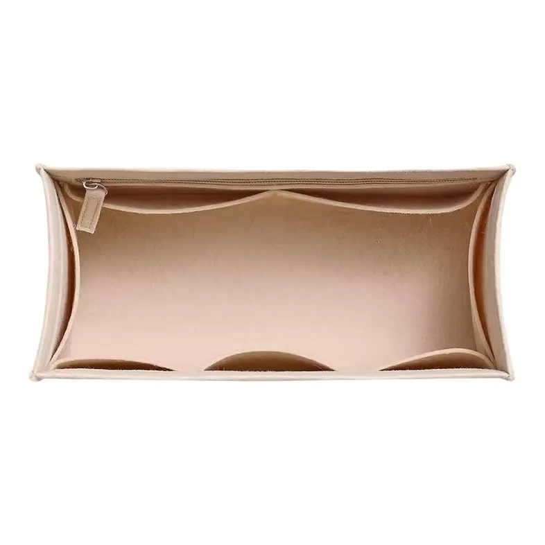 BagINBAG Felt Bag Accessory Bag Insert Women's Beige Coffee-2