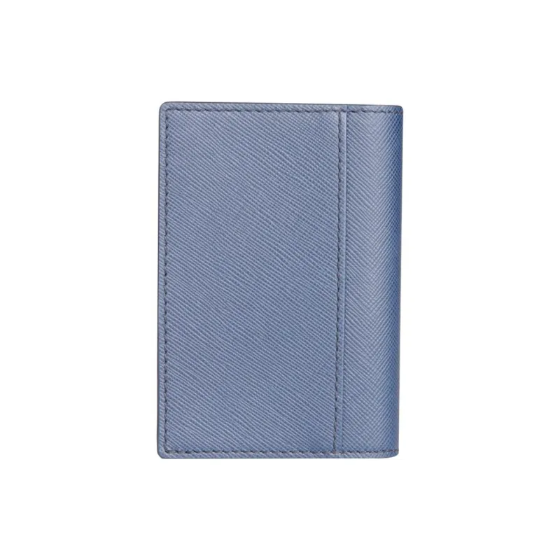 MONTBLANC MONTBLANC Leather Clutch Business Card Holder Card Holder Card Case Men's Blue-2