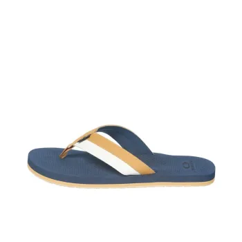 Oakley Slip-Resistant Quick Dry Flip Flops Men's Blue White Brown