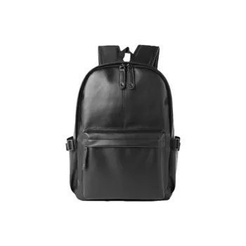 PULUWIRR PVC Men's Backpack Versatile Minimalist Style Storage Business Bag For Men Laptop Regular Unisex Black