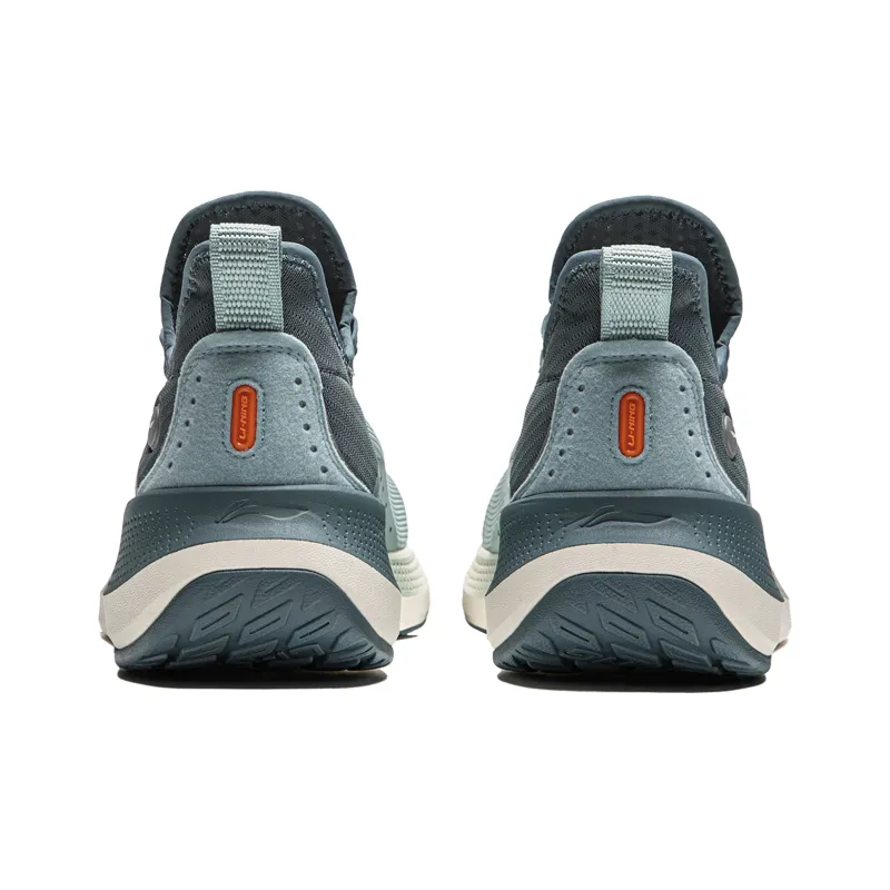 LiNing SOFT GO Abrasion Resistant Breathable Low Top Running Shoes Men's Gray Blue-2