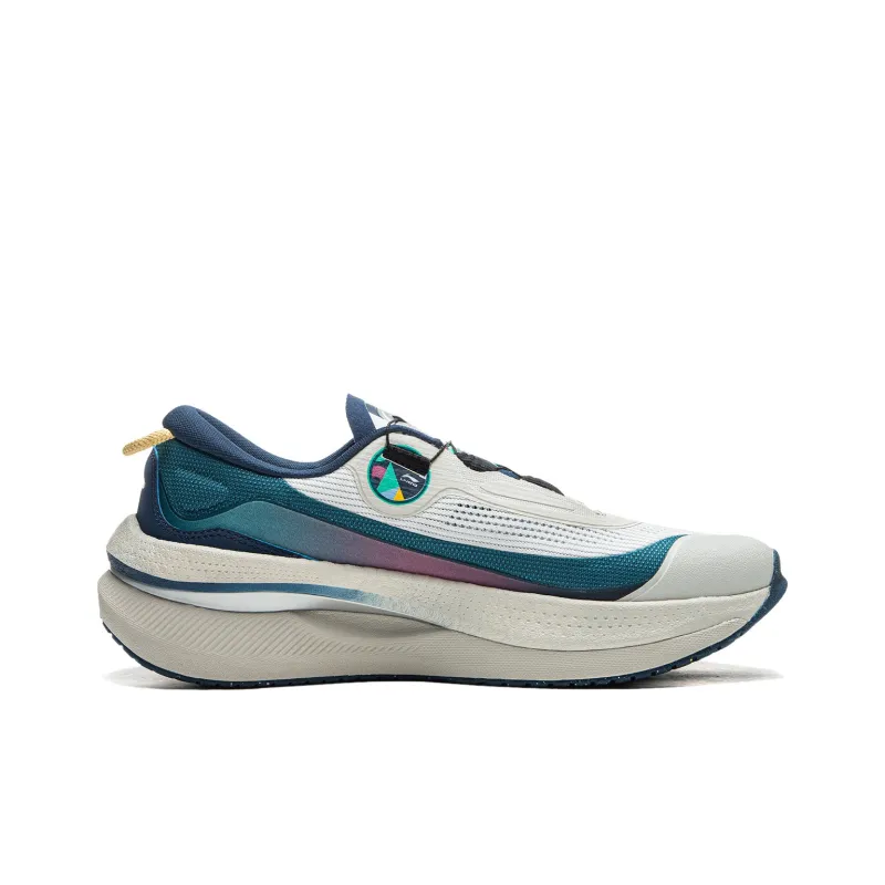 LiNing SOFT GO MAX Cushioning Anti-Slip Wear-Resistant Breathable Support Rebound Low-Top Casual Shoes Men's Green Gray-1