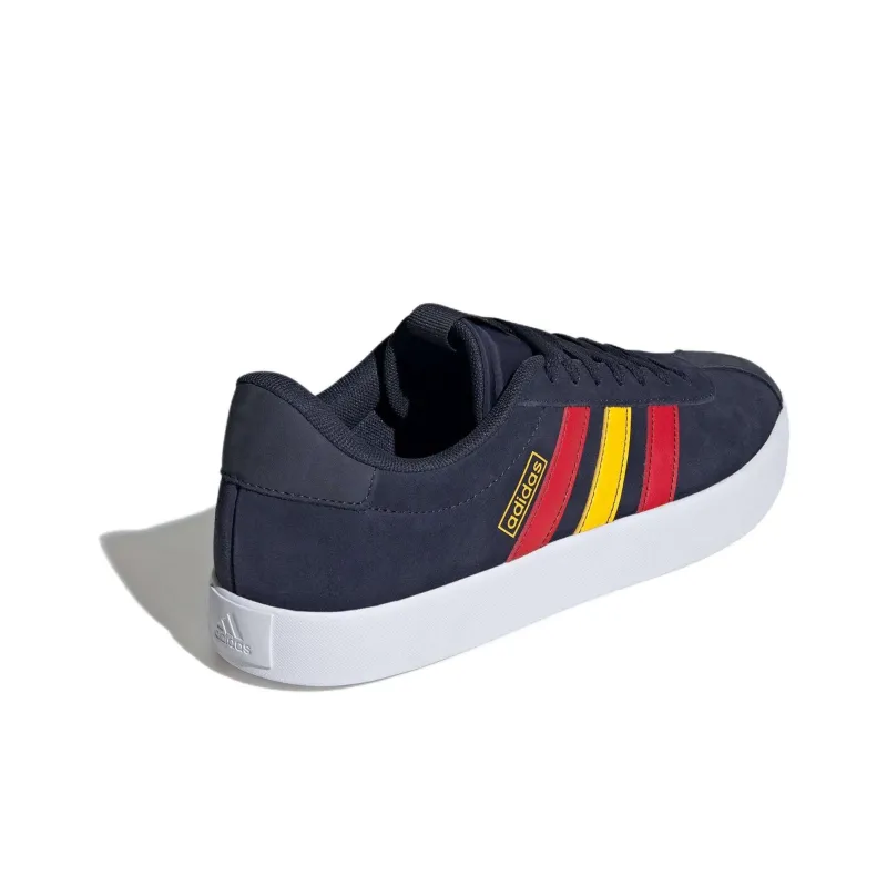 Adidas VL COURT 3.0 Anti Slip Wear Resistant Low Top Skateboard Shoes Unisex Blue Red Yellow-3
