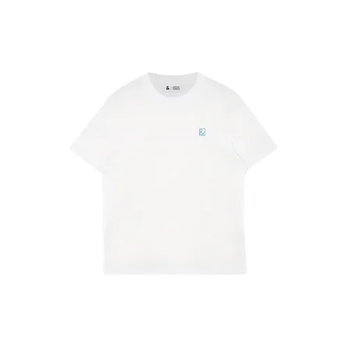 JACK&JONES T-Shirts Unisex Gray White Blanc De Blanc