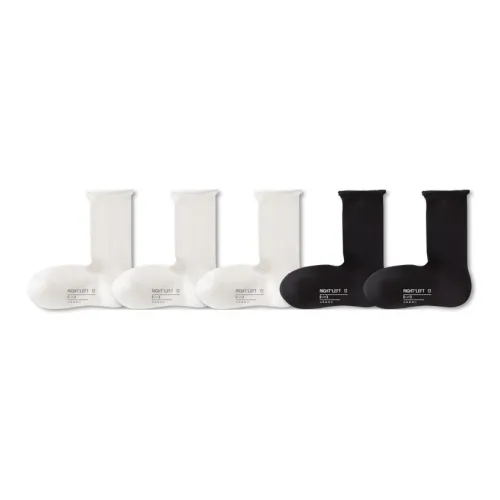Left Divided By Right Mid-Calf Socks Women's 5 Pack