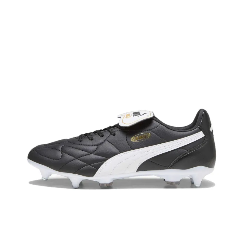 PUMA SG Metal Long Studs Anti-Slip And Wear-Resistant Balance Soccer Shoes Men's Black White-0