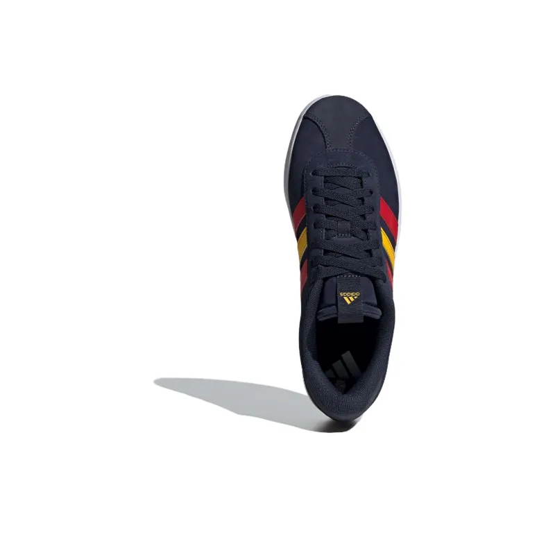 Adidas VL COURT 3.0 Anti Slip Wear Resistant Low Top Skateboard Shoes Unisex Blue Red Yellow-4