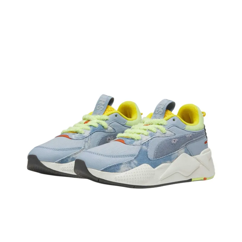 PUMA RS X Shock Absorbers With Slip Resistant And Abrasion Resistant Properties Low Top Casual Shoes Men's Blue Green-2