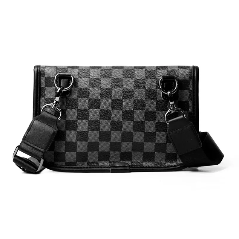 Fillove PU Crossbody Bag, Sling Bag Regular Men's Khaki & Coffee/Gray/Khaki/Dazzle Black-13