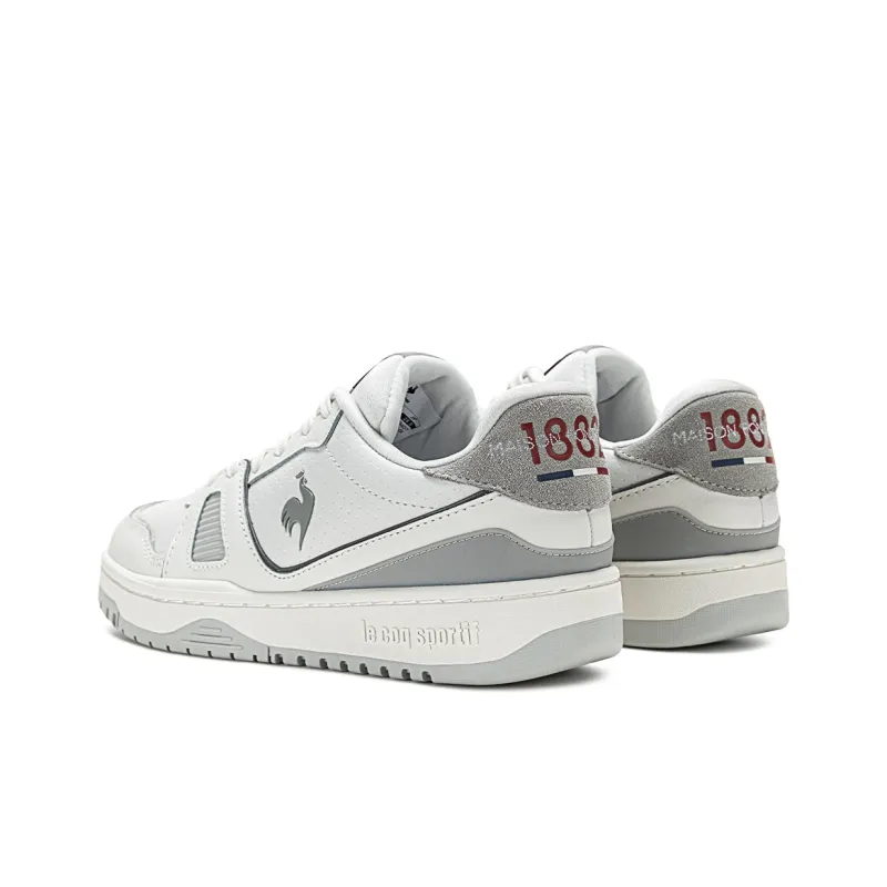Le Coq Sportif Slip Resistant Low Top Skateboard Shoes Unisex White Gray-2