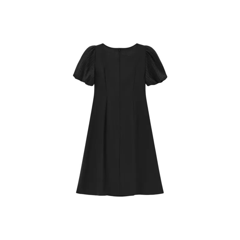 EICHITOO Short Sleeved Dress Women's Black-1