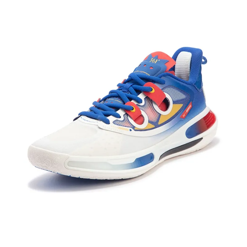 361° Super Nova 2.0 PRO Basketball Shoes Men Low Top Feather White/Numbers Blue-1