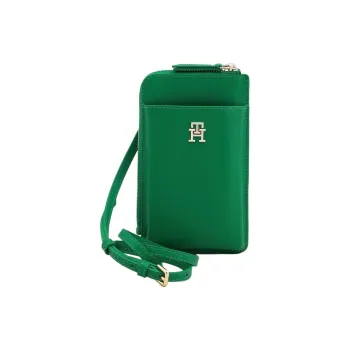 Tommy Hilfiger Polyurethane Cell Phone Wallet Shoulder Bag Women's Green