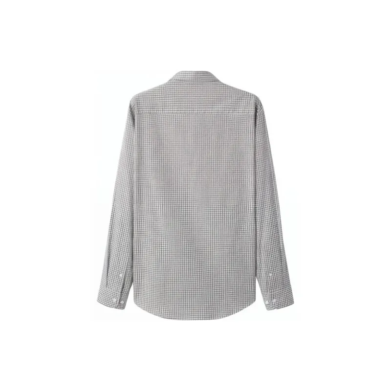 GOLDLION Shirt Men's Gray Plaid-2