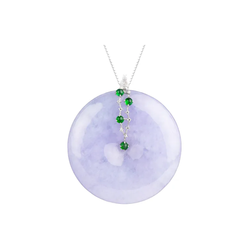 Clear Snow Glutinous Jade Jadeite Necklaces Unisex-0