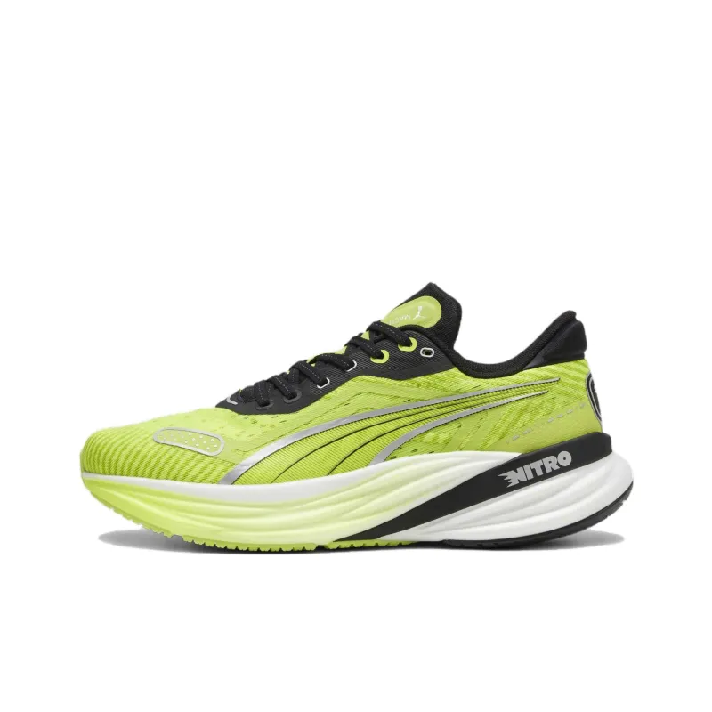 PUMA Magnify Nitro 2 Cushioning Wear Resistant Low Top Casual Running Shoes Men's Light Green-0