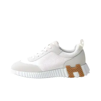 HERMES Bouncing Low Top Casual Shoes Women's White