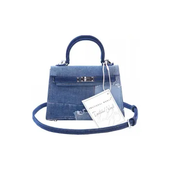 Emotional World Canvas Handbag Crossbody Bag Regular Women's Denim Blue