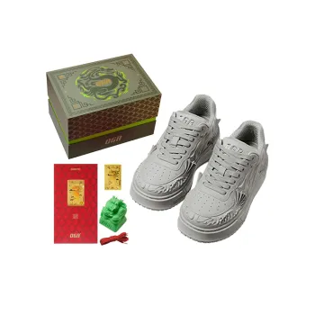 OGR Dragon Scales Model Low Top Skateboard Shoes Unisex Dragon Star Silver Box Included