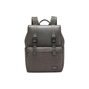 BVP Cow Leather Business Backpack 15.6 Inches Laptop Bag Large Size Men's Vintage Green