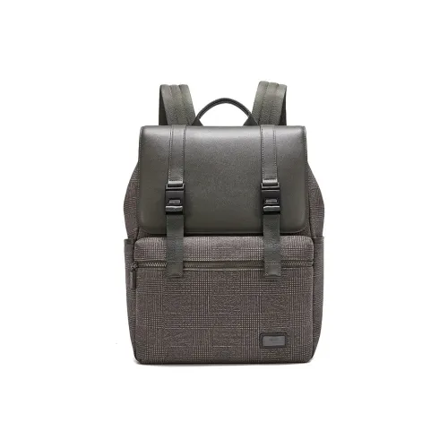 BVP Cow Leather Business Backpack 15.6 Inches Laptop Bag Large Size Men's Vintage Green