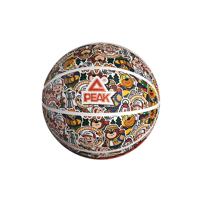 PEAK Rubber Basketball Graffiti Multi colored Size 5 Training-0