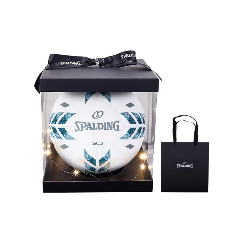 SPALDING SC3 Series Size 5 Soccer PU Machine Stitched Soccer Ball Unisex White-0