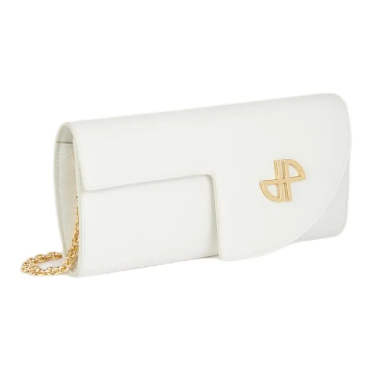 Patou Leather Crossbody Bag Shoulder Bag Women's White-1