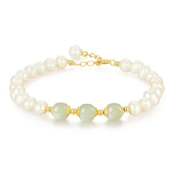 Central Fashion Hetian Jade Bracelets Green Jade Women's