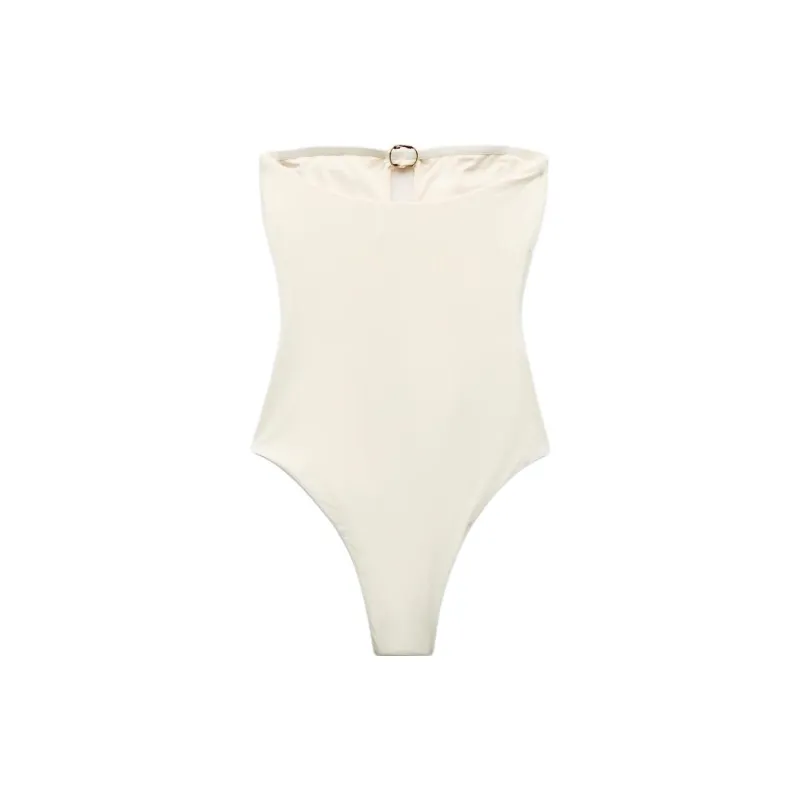 ZARA One-piece Swimsuit Women's Raw White-1