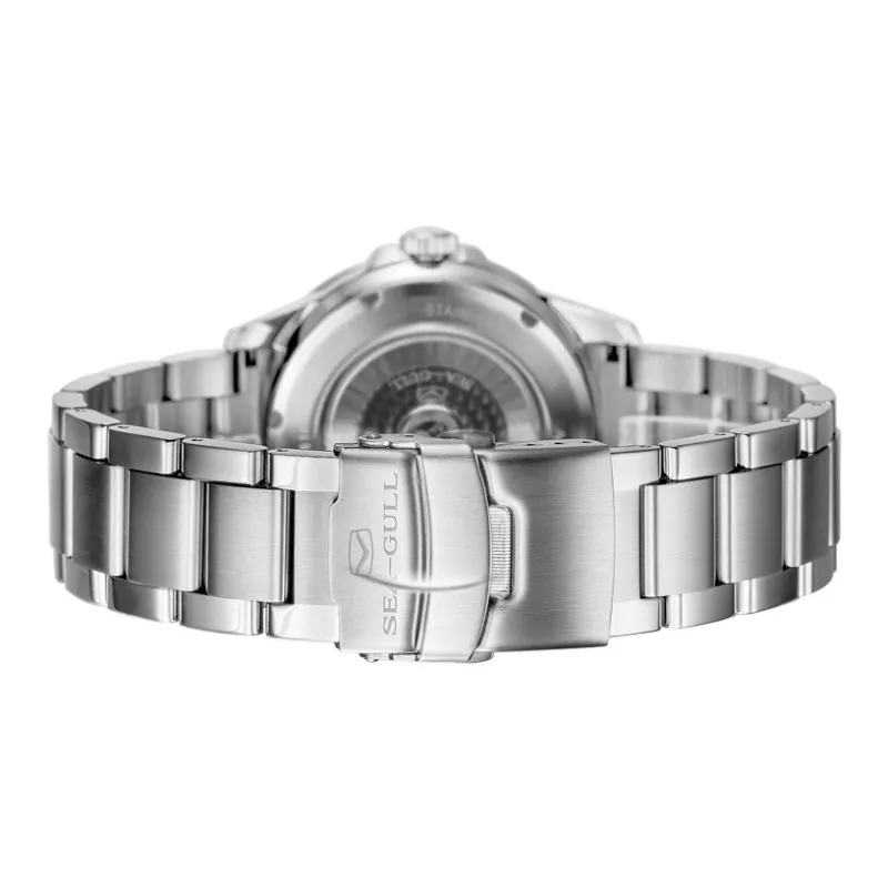 Sea Gull Ocean Series Automatic Mechanical Movement Steel Strap Watch Men's Watches Green Dial-4