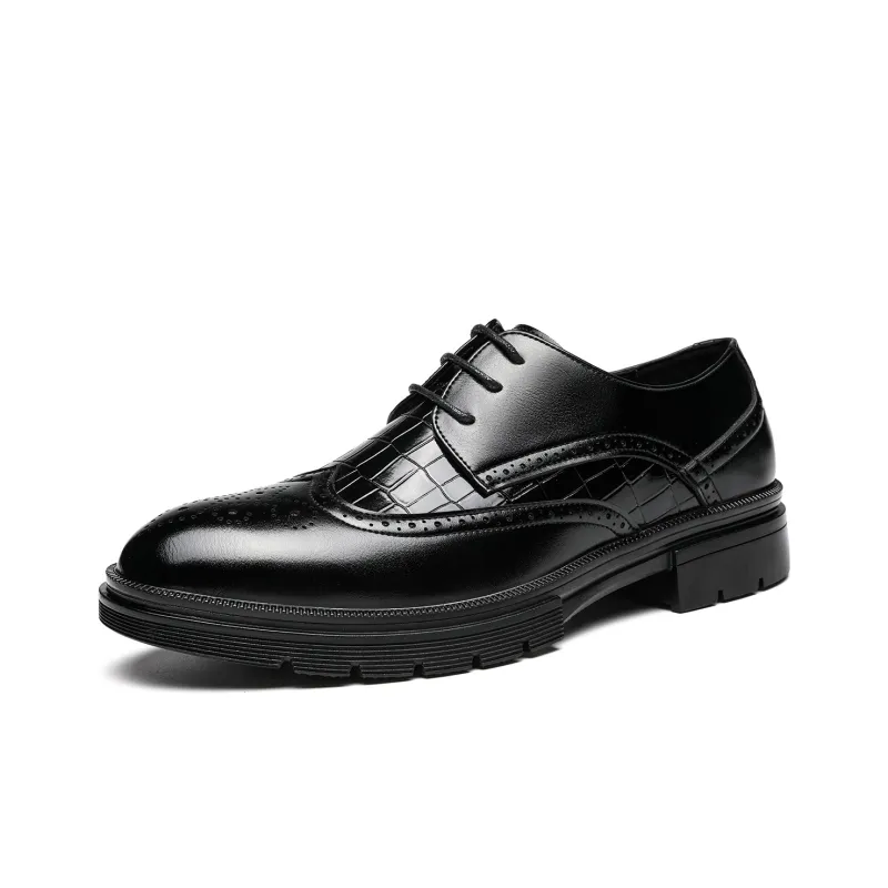CHINT Dress Shoes Men Low Top Black/Brown-1