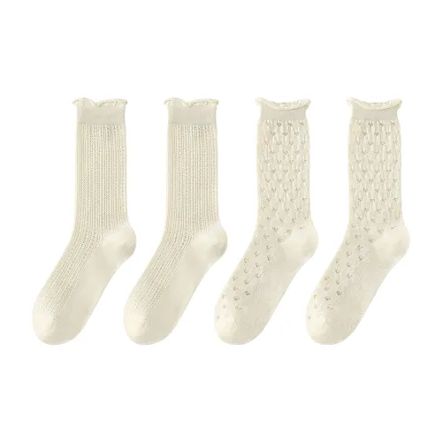 XXLLG Mid-Calf Socks Women's 4 Pack