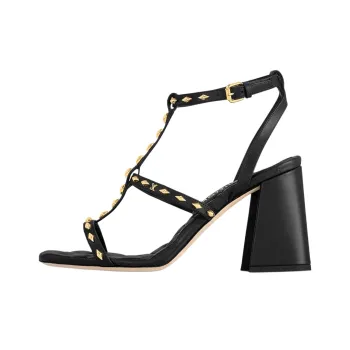 LOUIS VUITTON Celeste Strap Sandals 8.5cm Women's Black